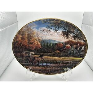 Terry Redlin Seasons to Remember OvalPlate November Wednesday Afternoon Calendar